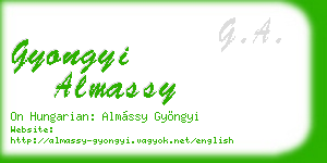 gyongyi almassy business card