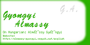 gyongyi almassy business card